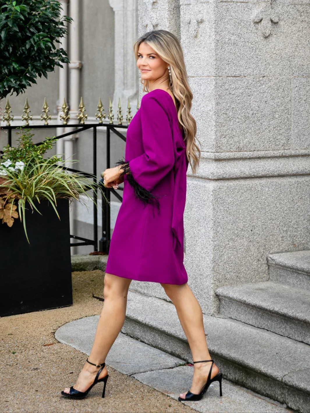 KATE & PIPPA DAKOTA MAGENTA MINI SHIFT DRESS - Image 5