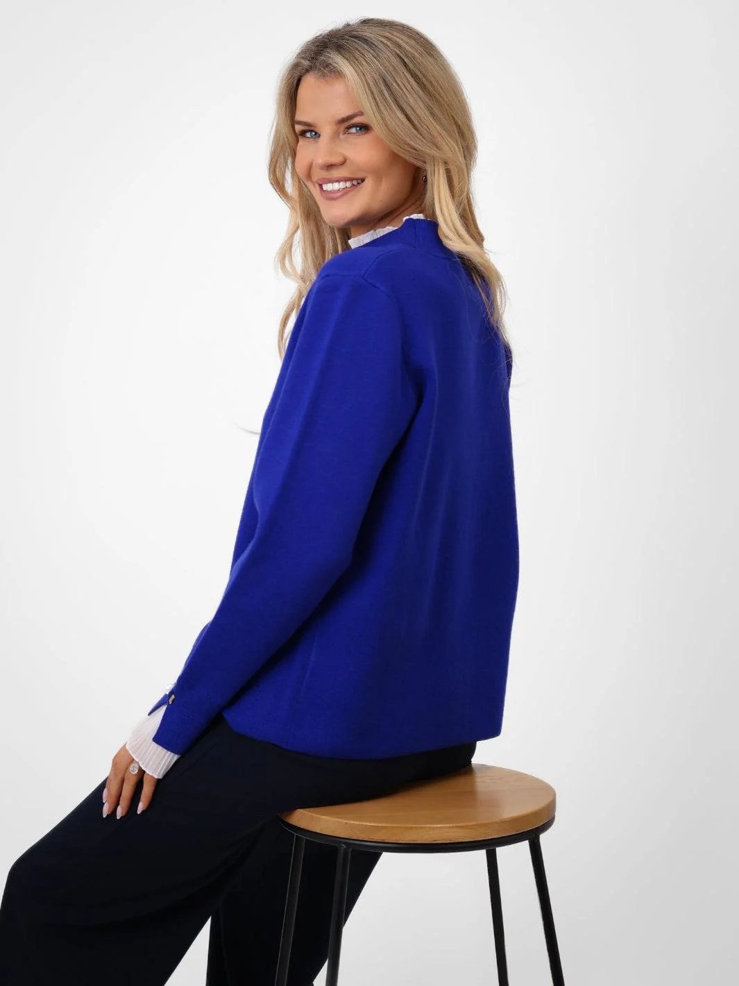 KATE & PIPPA GRACIE KNIT JUMPER IN BLUE - Image 2