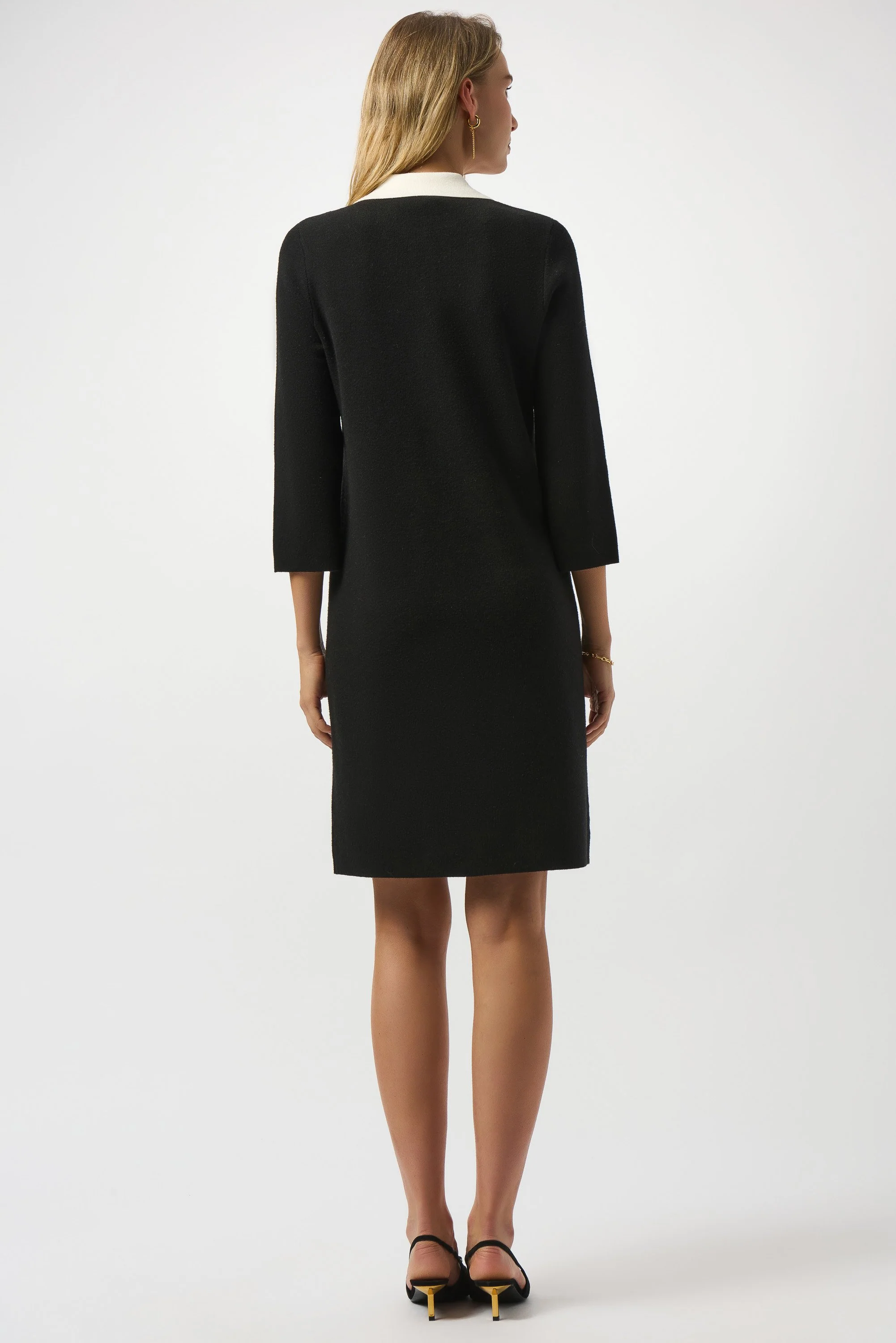 Knit Dress with Contrast Shirt Collar and Pockets
253995 - Image 5