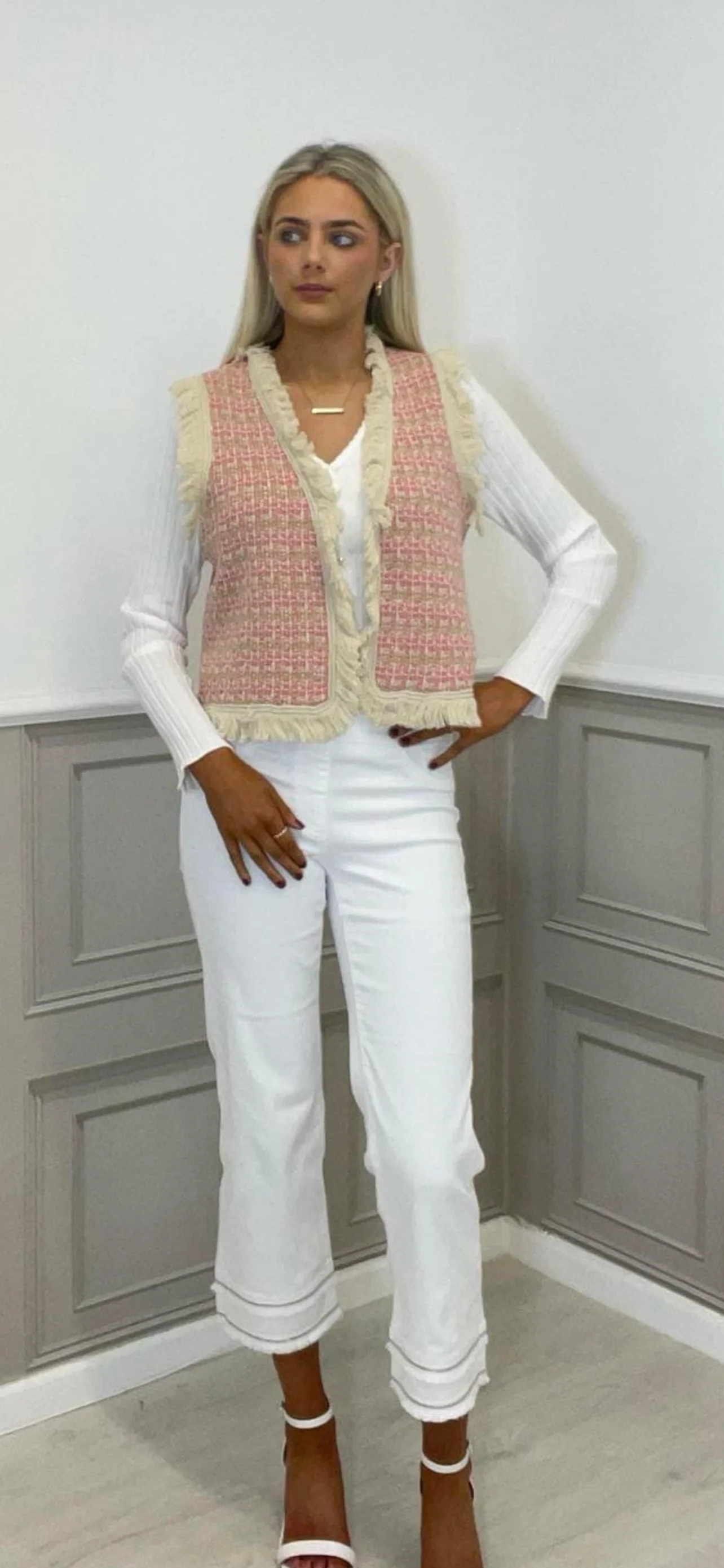 Knitted Short Soft knit Gilet Multicolour - Image 2