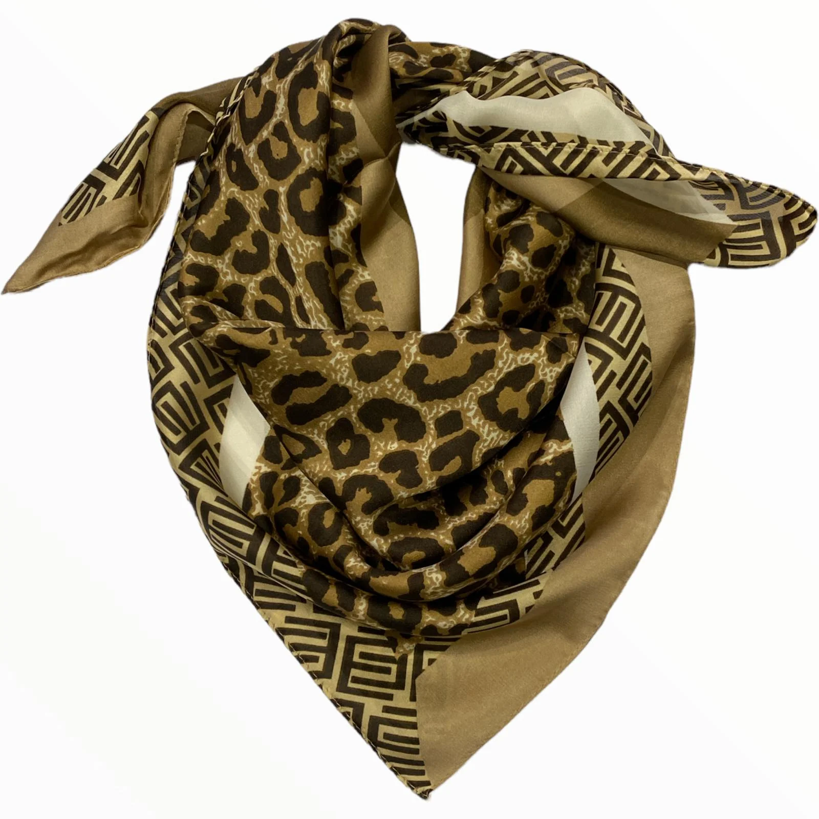 KYLA silk style leopard scarf