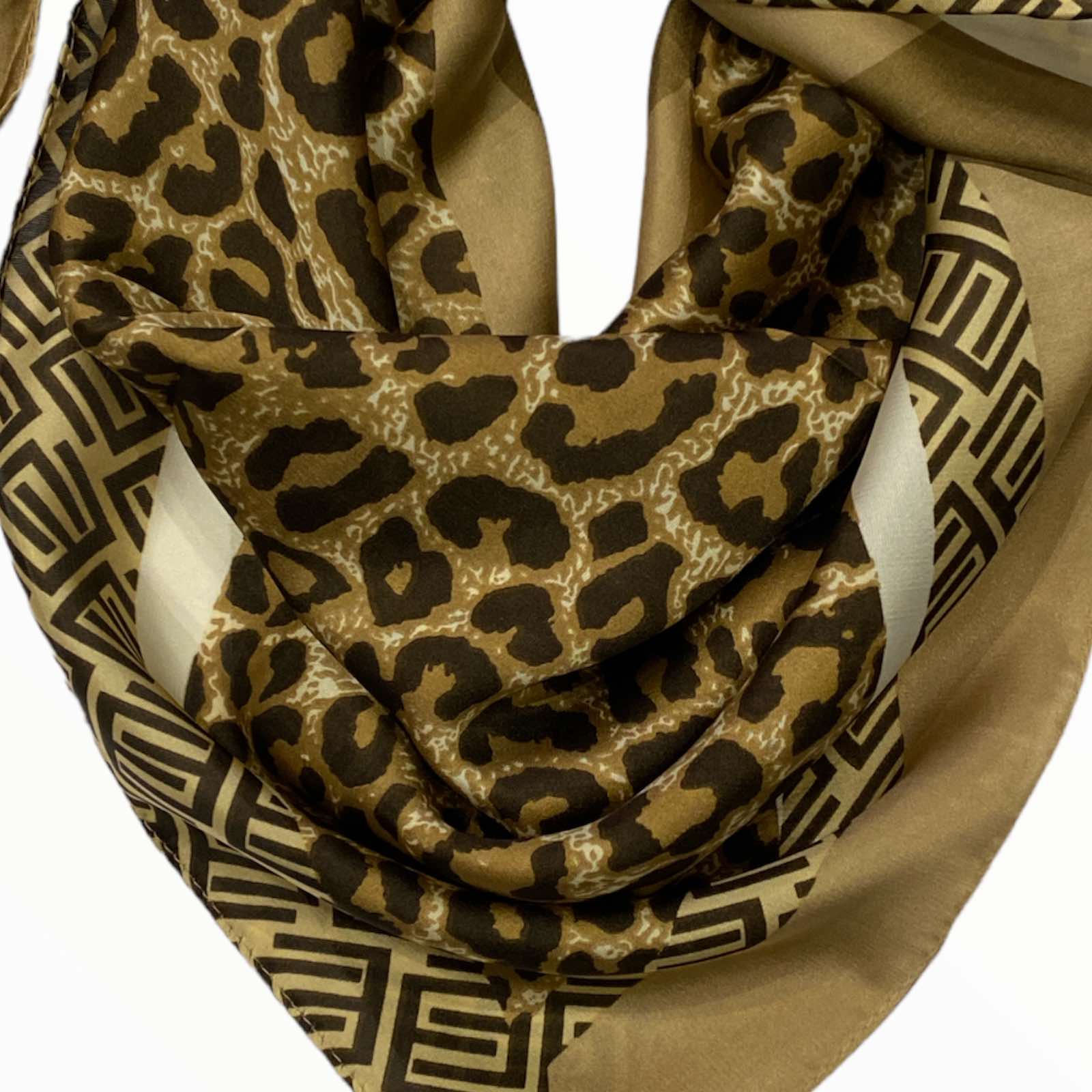 KYLA silk style leopard scarf - Image 2