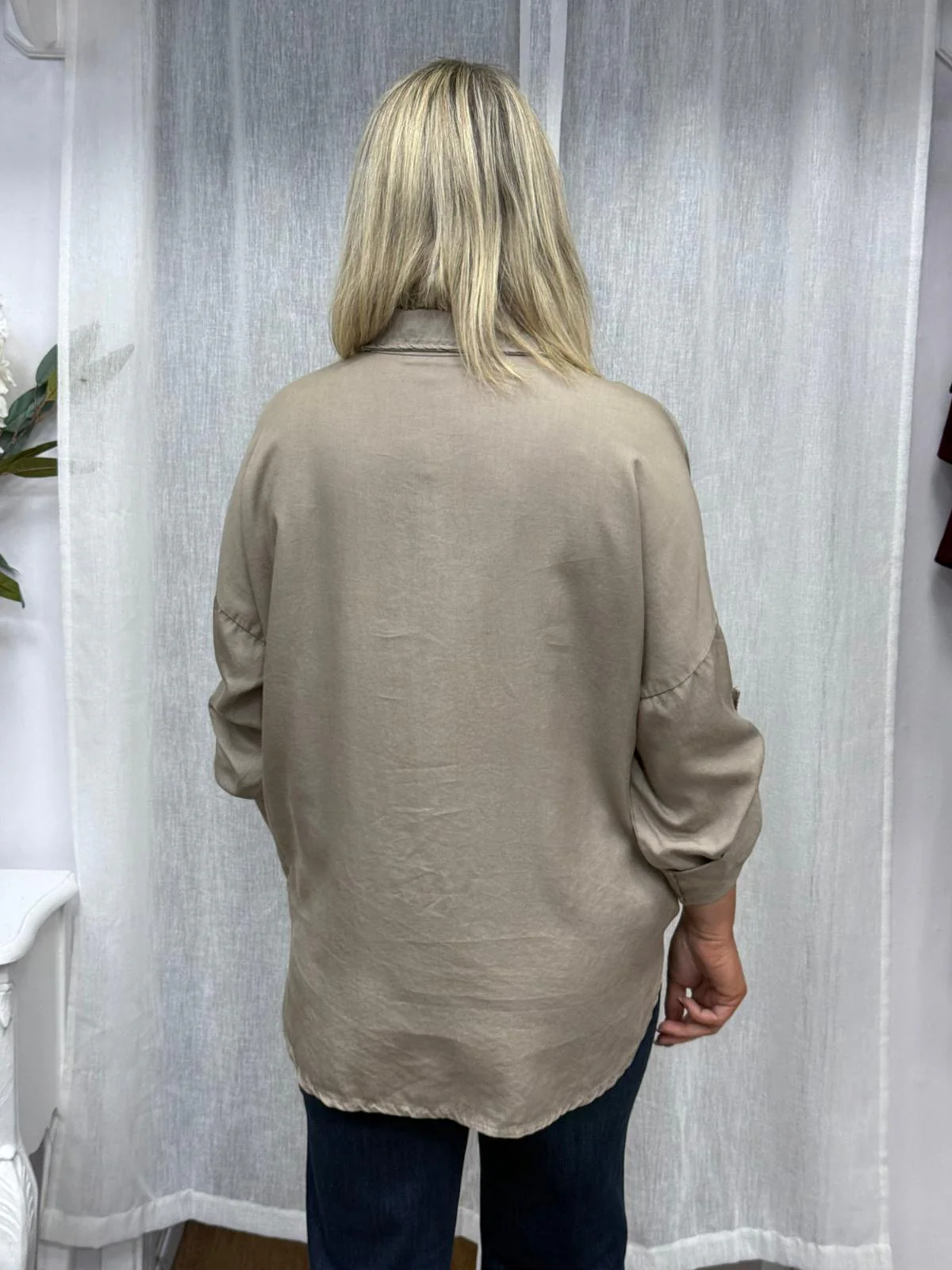 Ladies assorted clothing plain 06933 taupe - Image 2