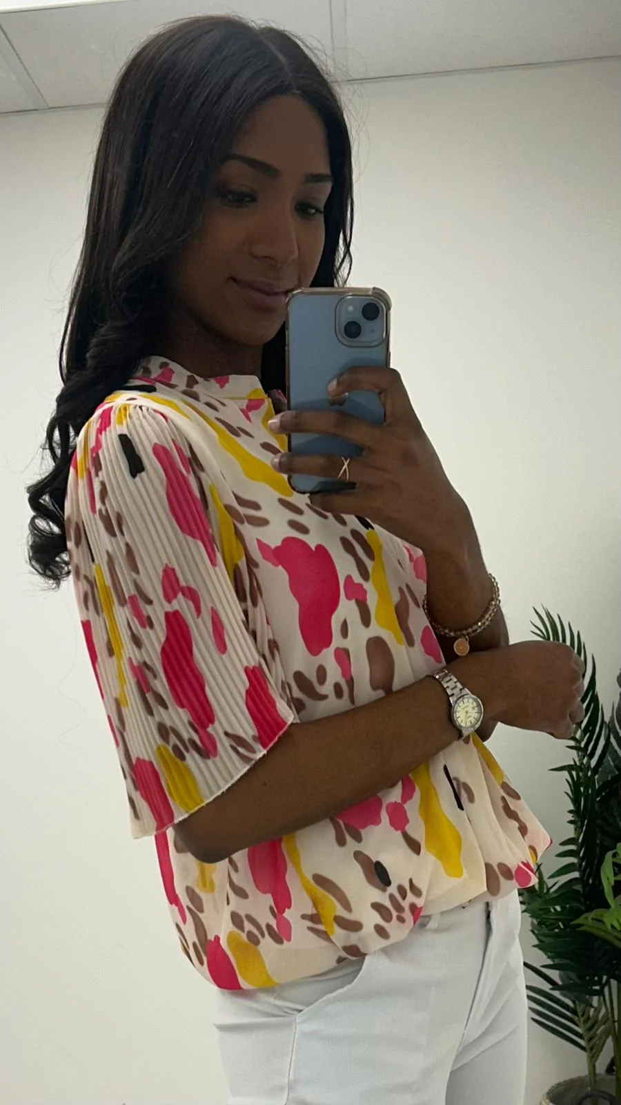 Lara cream print top - Image 4
