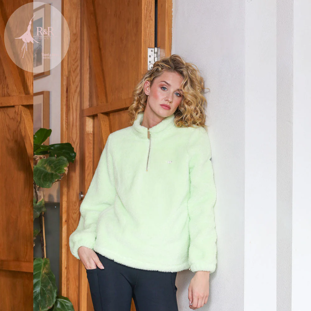 Lara pale green zip