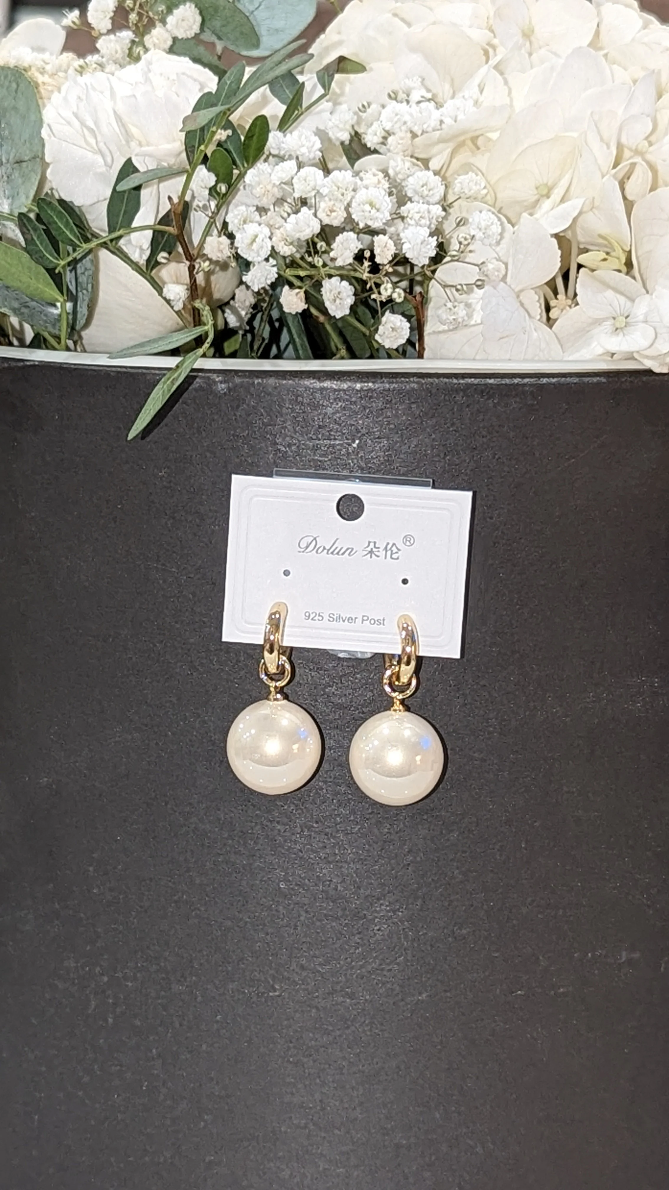 Large pearl earrings - Image 3
