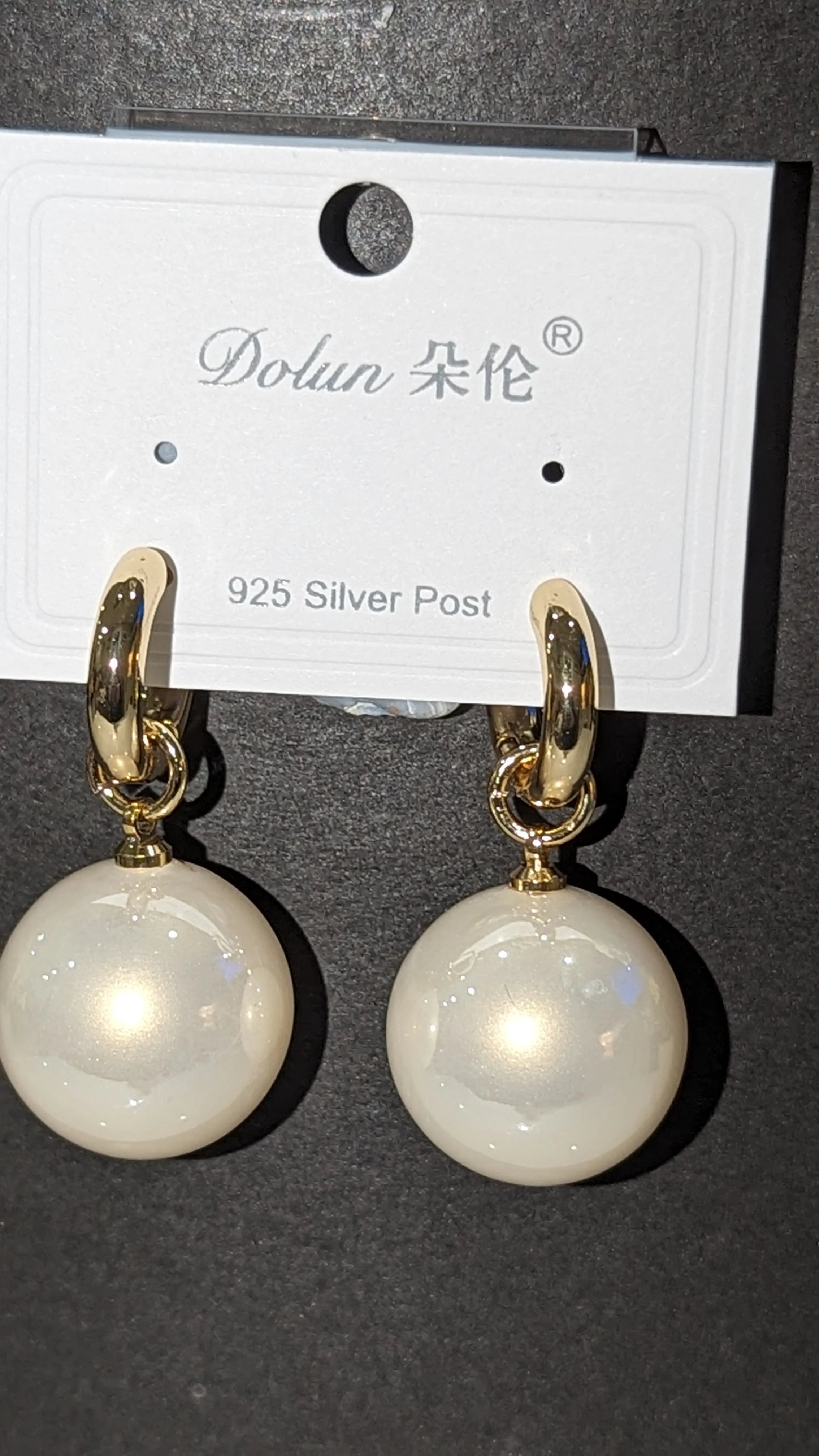 Large pearl earrings - Image 4