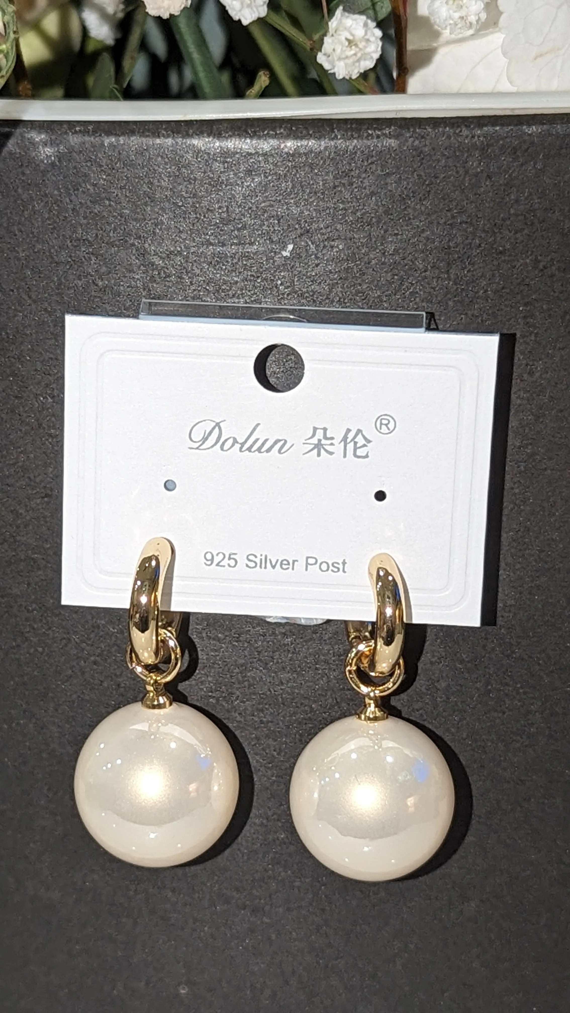 Large pearl earrings - Image 5