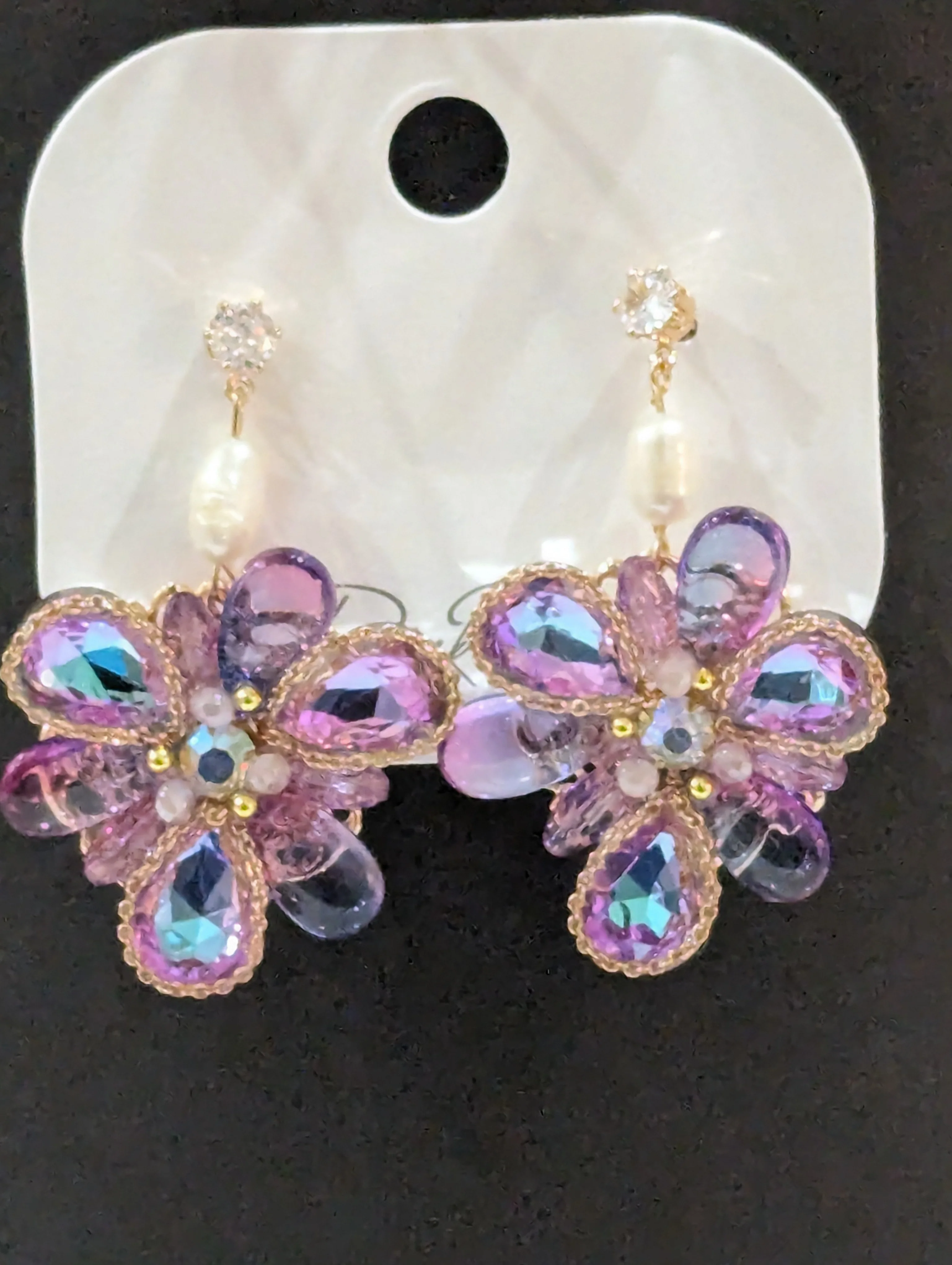 Lilac/blue earrings - Image 4