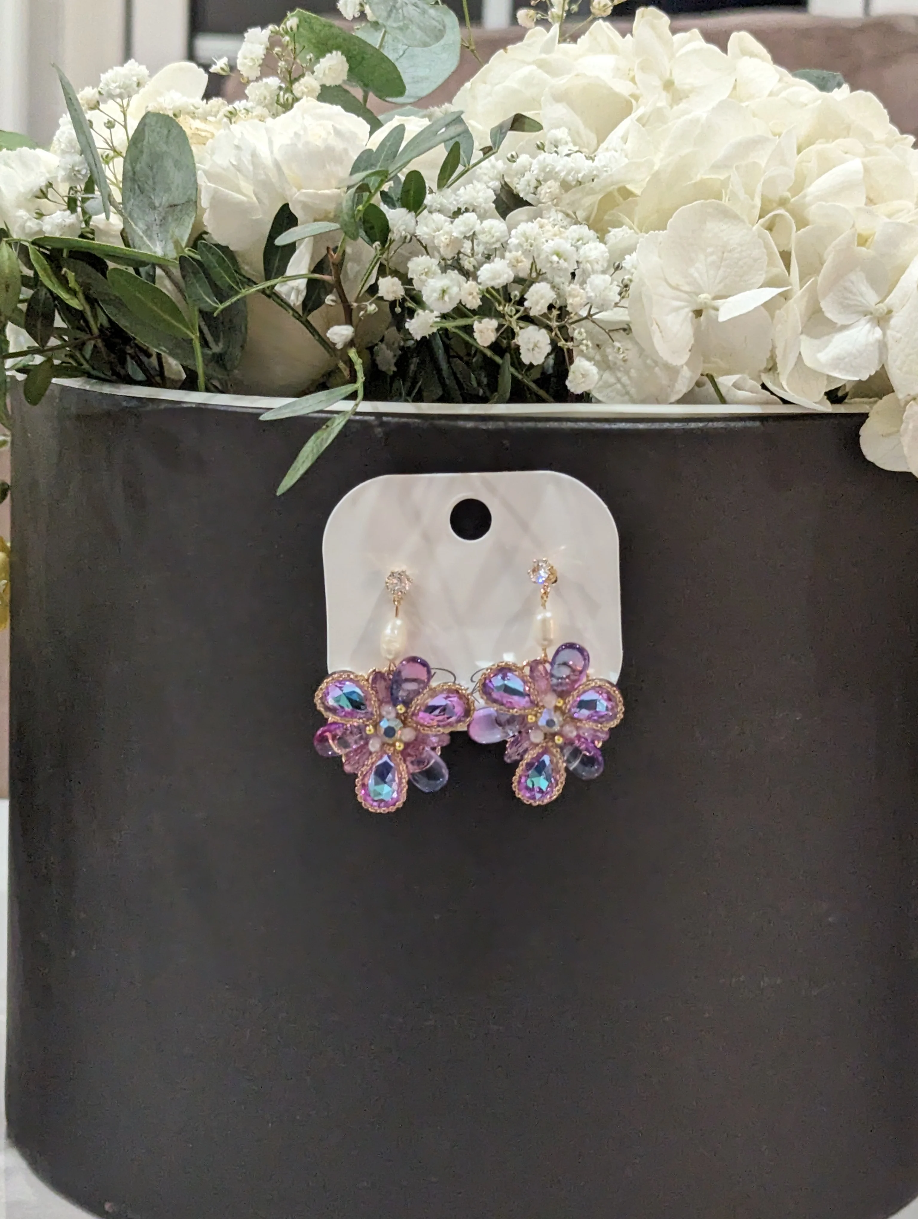 Lilac/blue earrings - Image 6