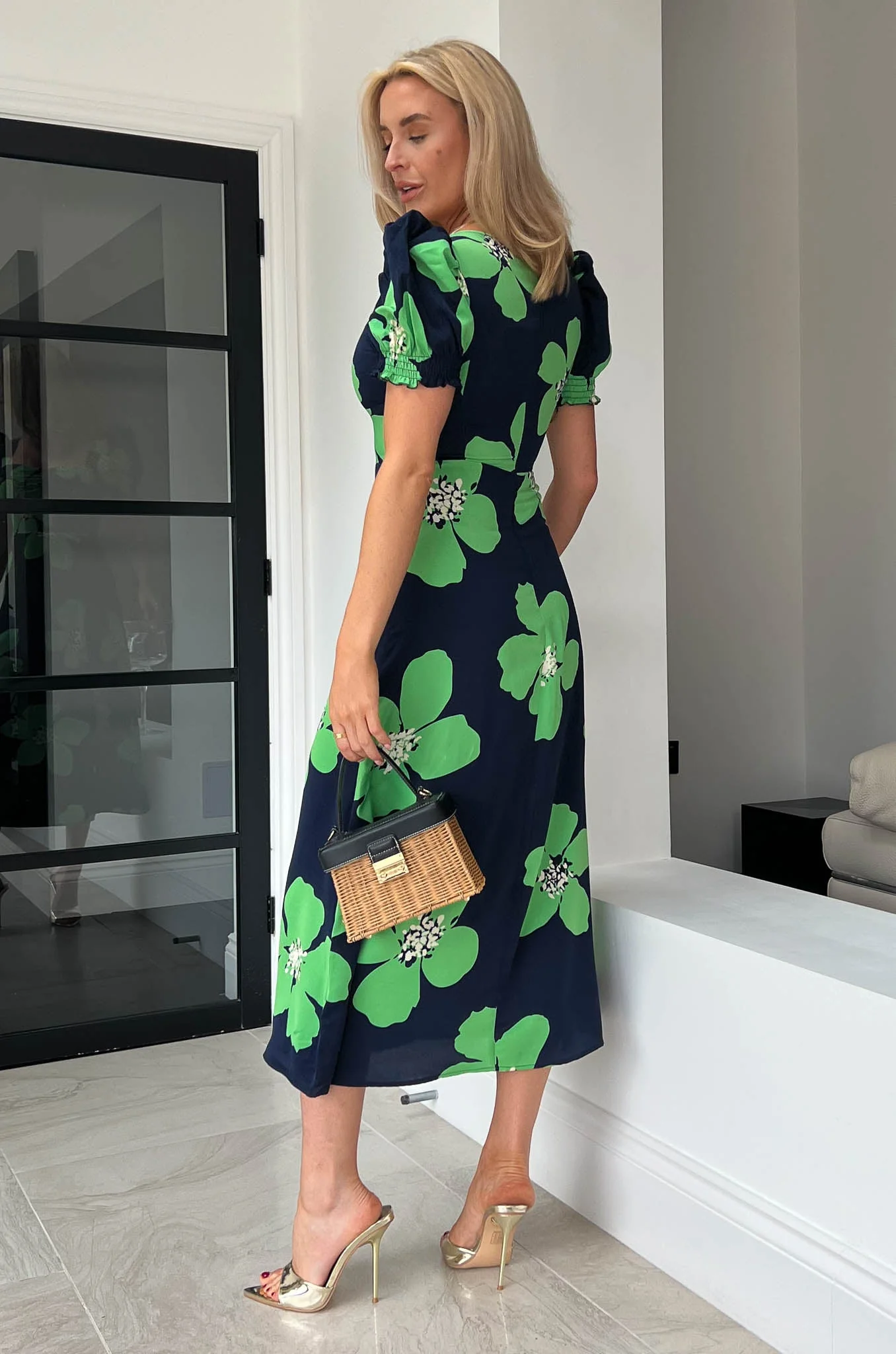 Lillian green qnd navy dress - Image 5
