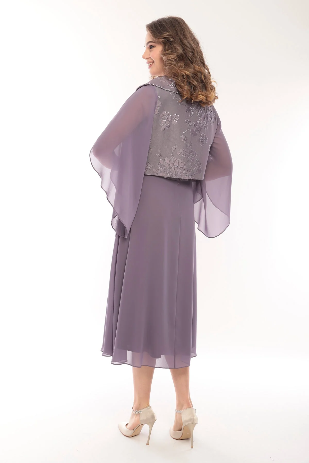 LIZABELLA 7323 Violet Dress and Jacket - Image 2