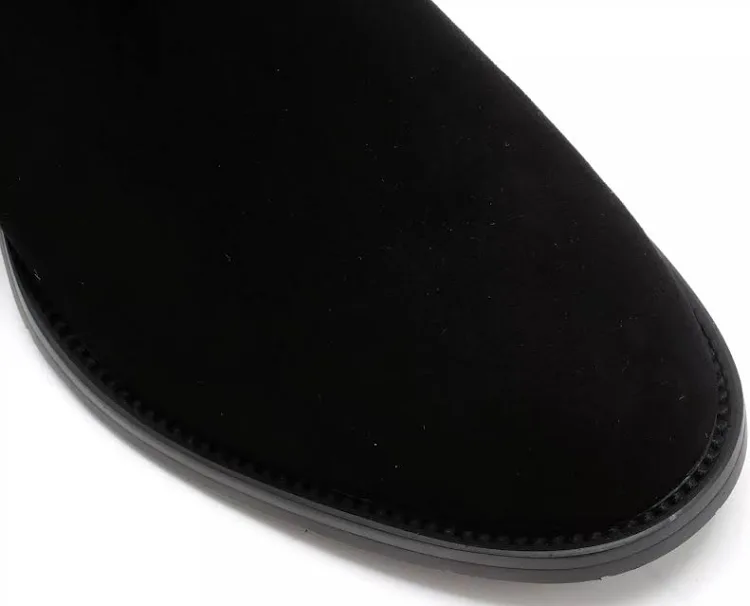 Loretta Vitale Black Stretch Knee-High Boots - Image 2