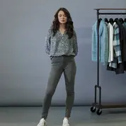 Marble animal print blue/grey blouse - Image 3