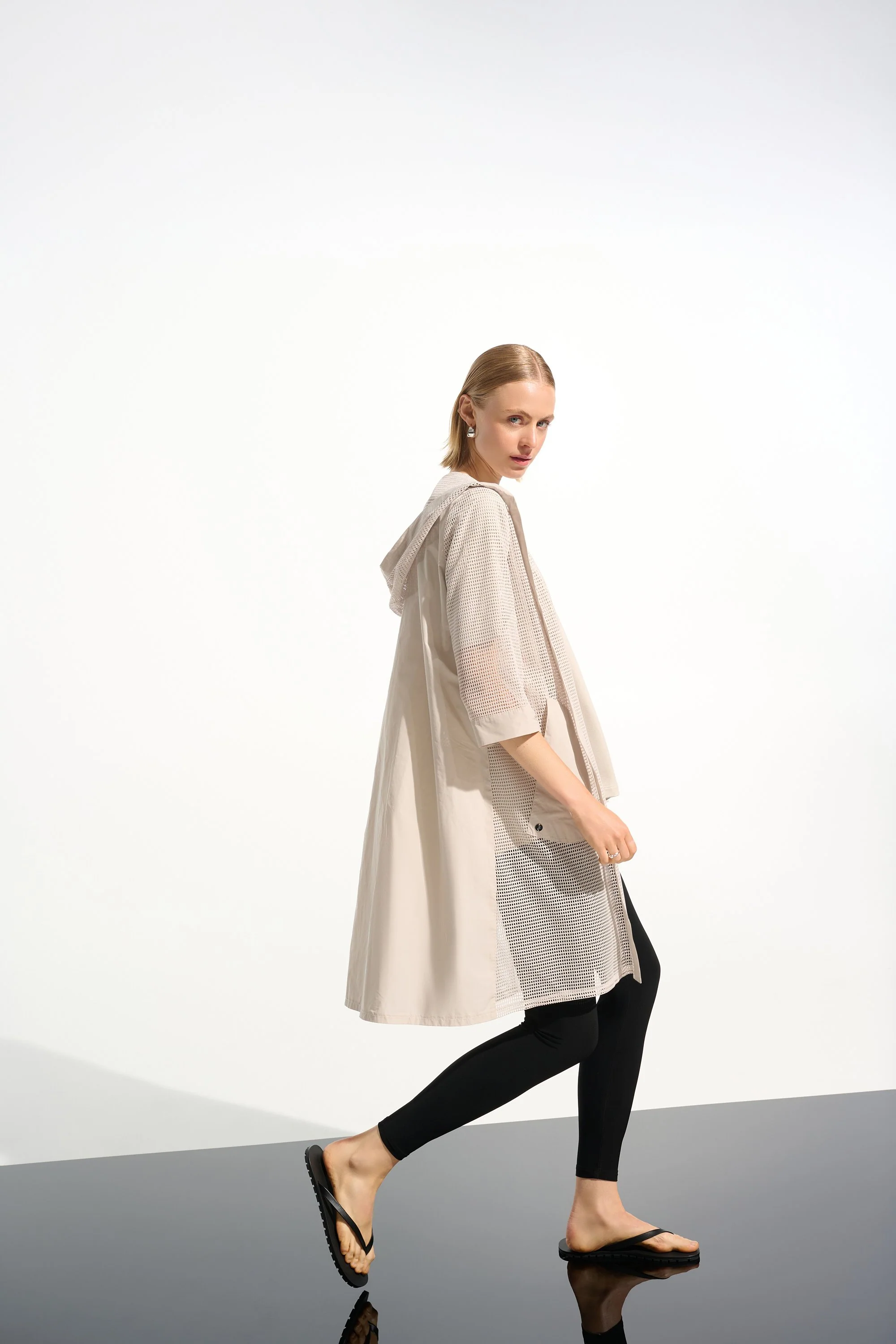 Memory and Mesh A-Line Cover-Up With Hood
261620 - Image 3