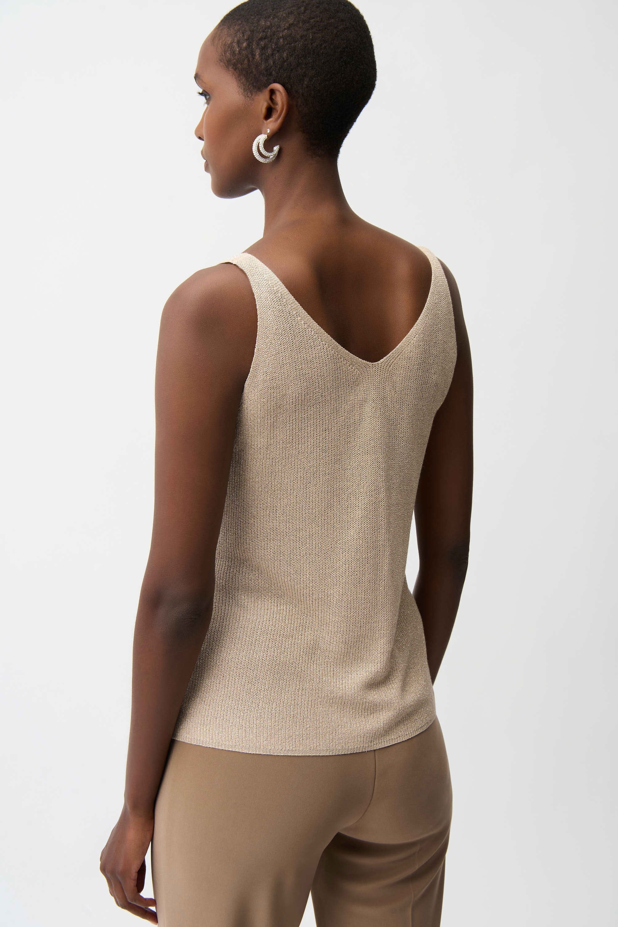 Metallic Knitted Camisole with Rhinestones
252915S26 - Image 4
