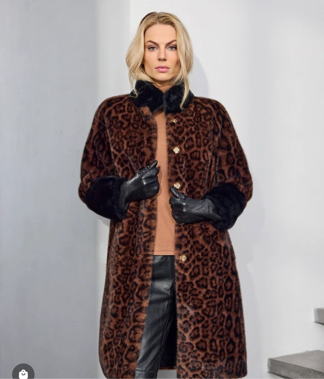 Micha Leopard Print coat 32863 - Image 2