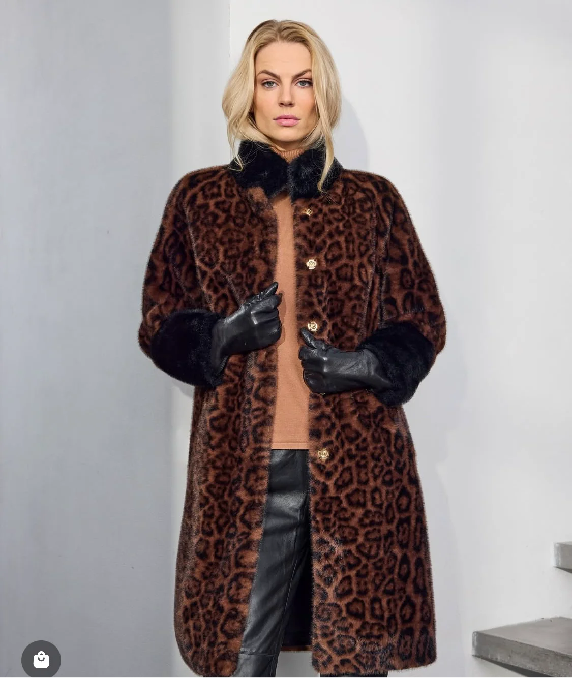 Micha Leopard Print coat 32863 - Image 3