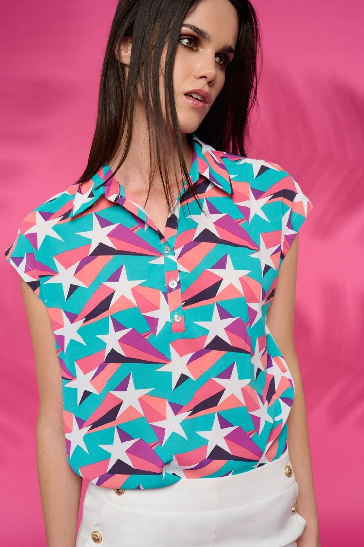 Minueto multi coloured top. - Image 3