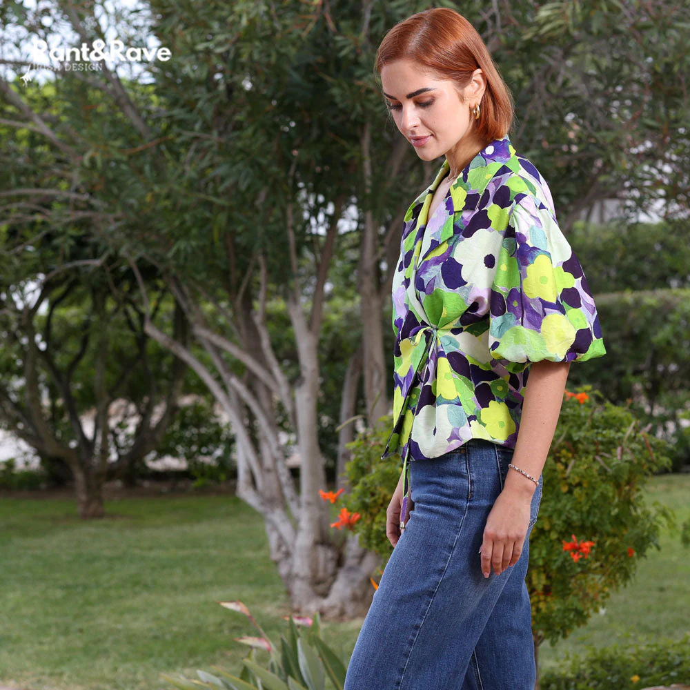 Morgan Wrap Top Green - Image 2