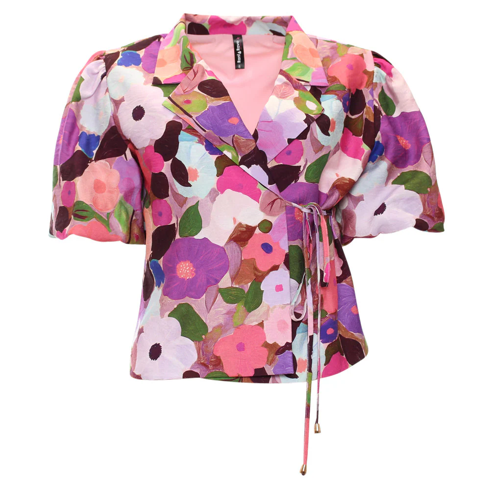 Morgan Wrap Top Pink - Image 4