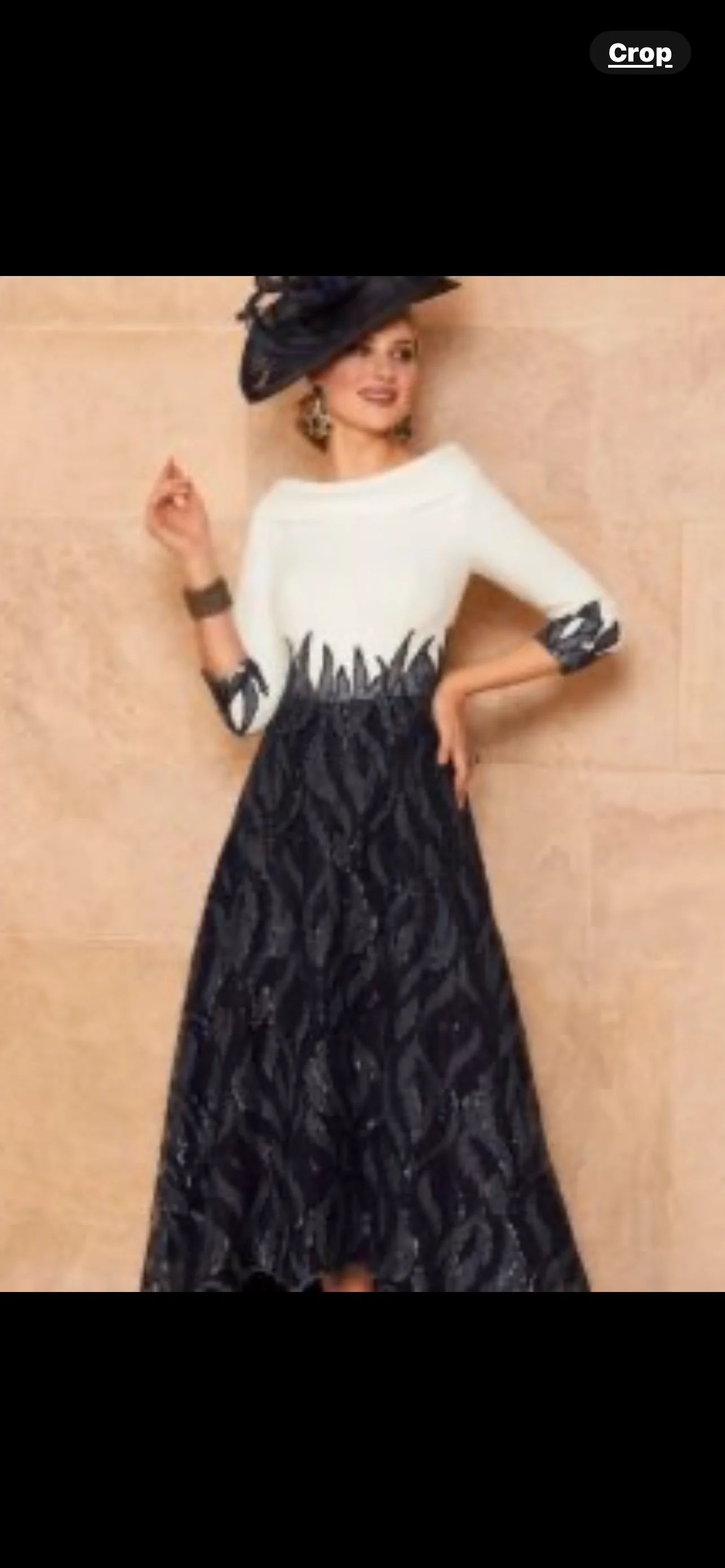 Navy and ivory dress.. SALE! - Image 2