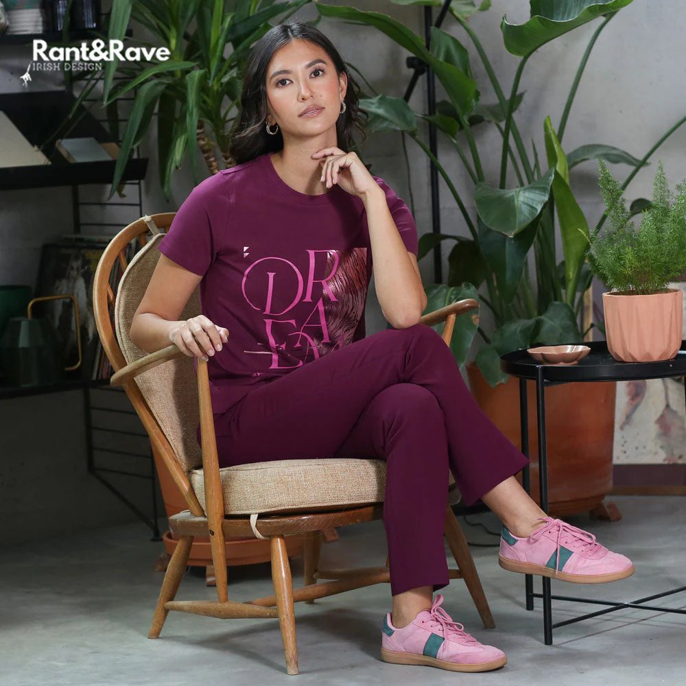 Rant & Rave Bella Straight Leg Trouser Cranberry - Image 3