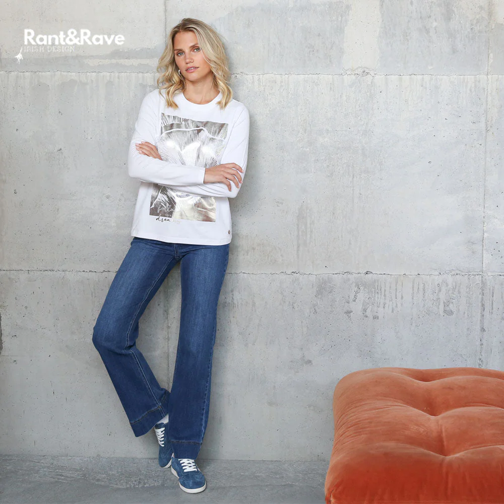 Rant & Rave Cristal Wide Jean Mid Wash - Image 3