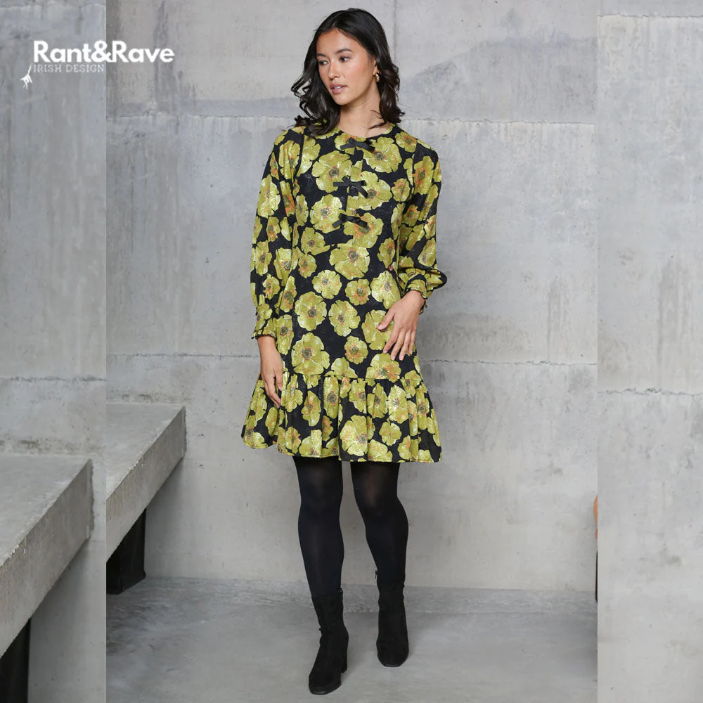Rant & Rave Daina Dress Lime Green - Image 2