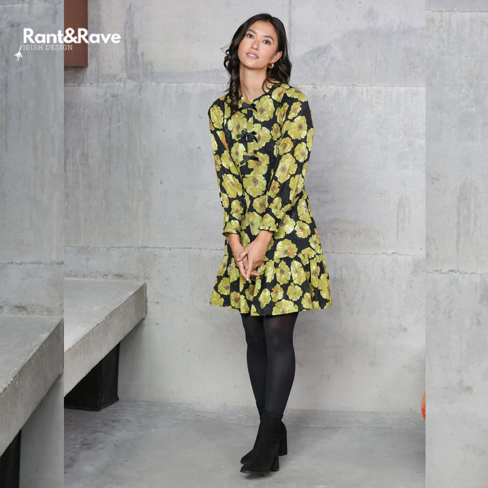Rant & Rave Daina Dress Lime Green - Image 3