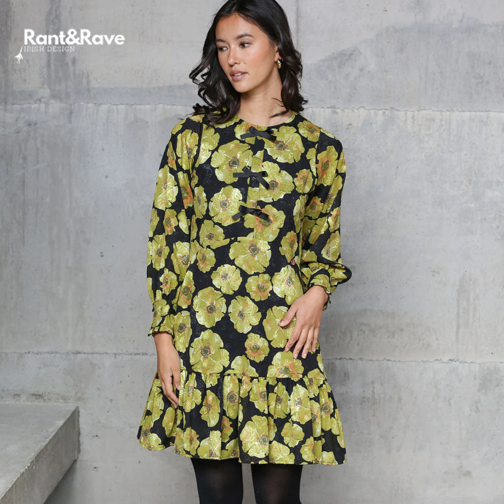 Rant & Rave Daina Dress Lime Green - Image 4