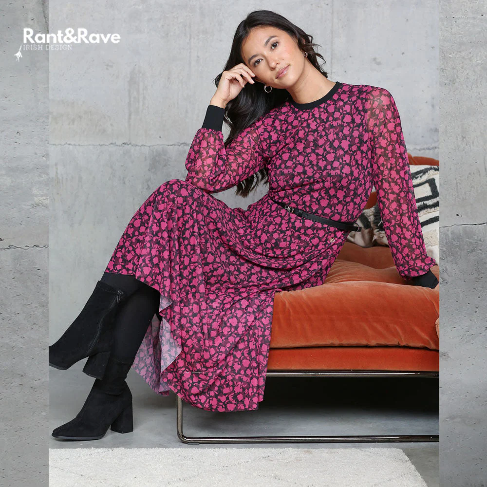 Rant & Rave Gwyneth Dress Pink - Image 2