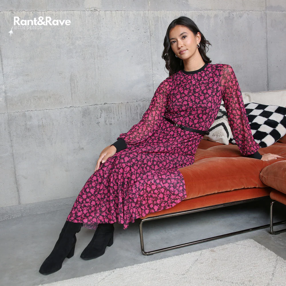 Rant & Rave Gwyneth Dress Pink - Image 3