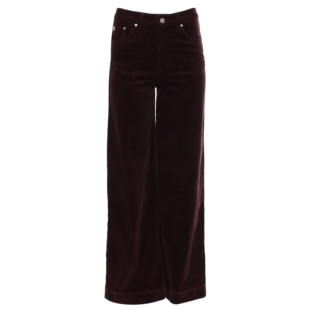 Rant & Rave Jacinda Wide Leg Cord Plum(Reg) - Image 2