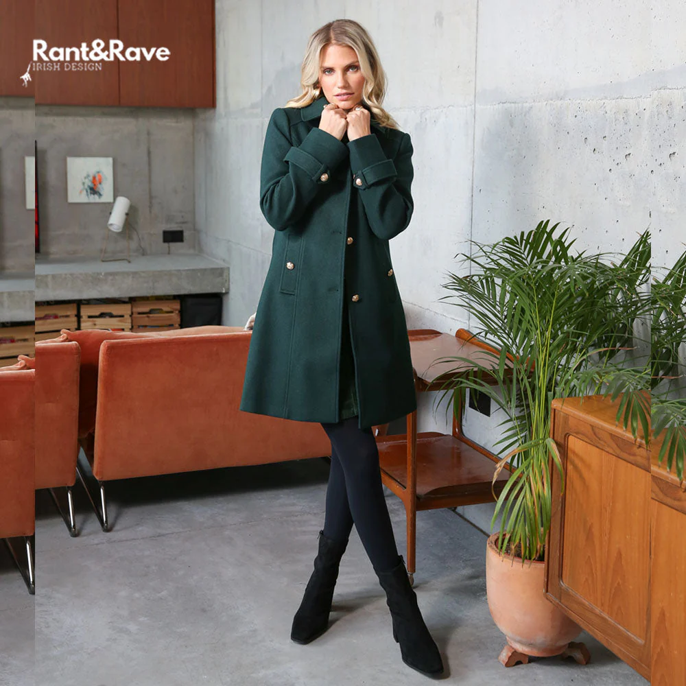 Rant & Rave Kyrie Coat Green. - Image 3