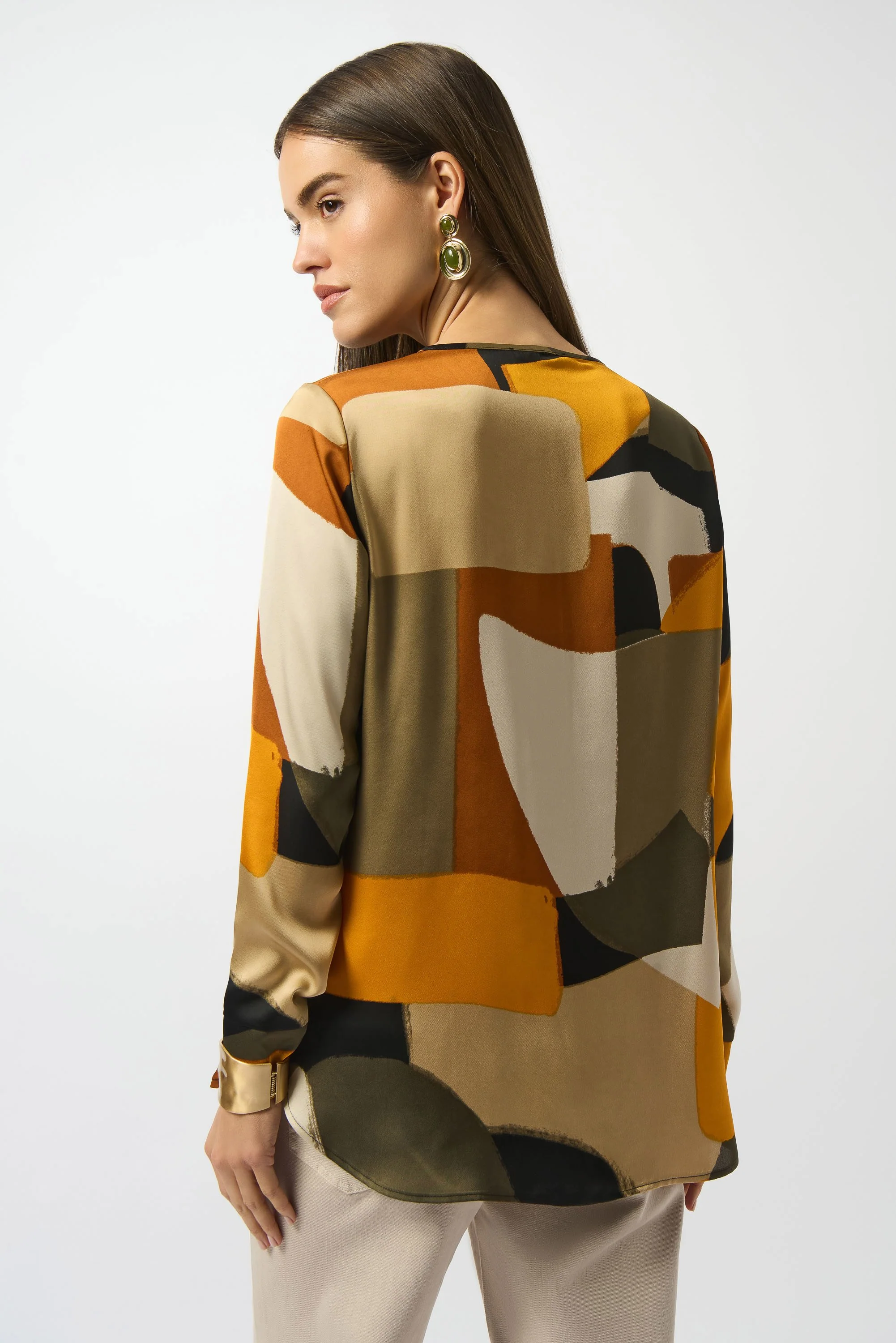 Recycled Satin Abstract Print Straight Tunic
253011 - Image 4