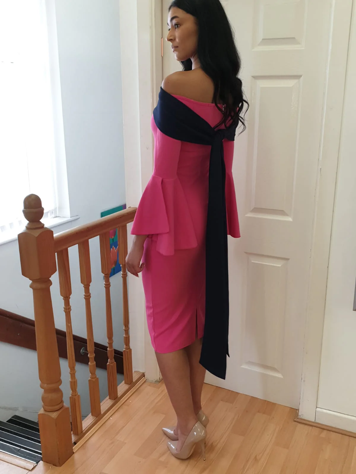 Red and Royal fuchsia pink and navy dress. SALE NO EXCHANGE. - Image 2