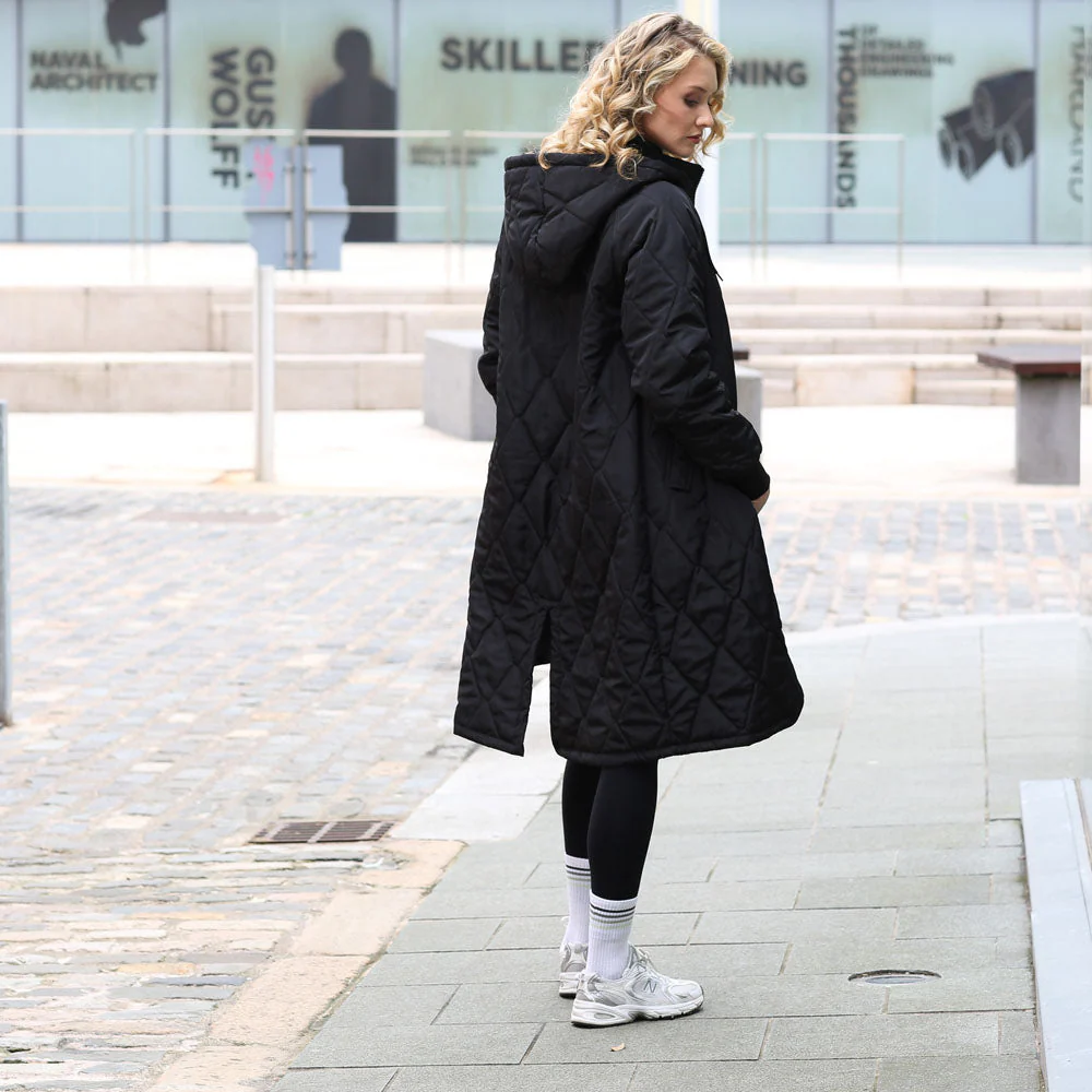 Relax & Renew Casey Longline Coat Black - Image 3