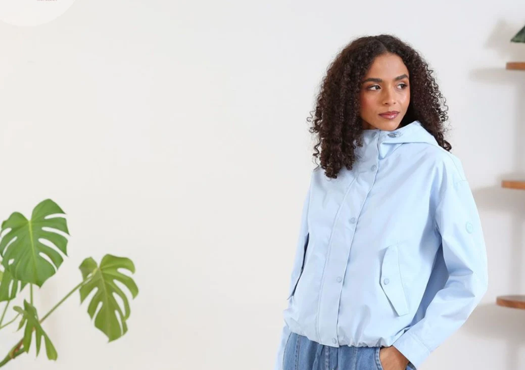 Relax & Renew – Emma Sky Blue Jacket - Image 2