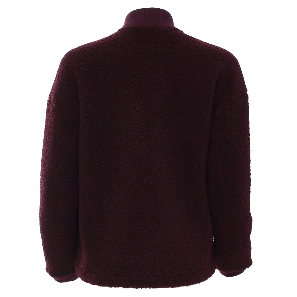 Relax & Renew Heidi Borg Bomber Jacket Plum - Image 5