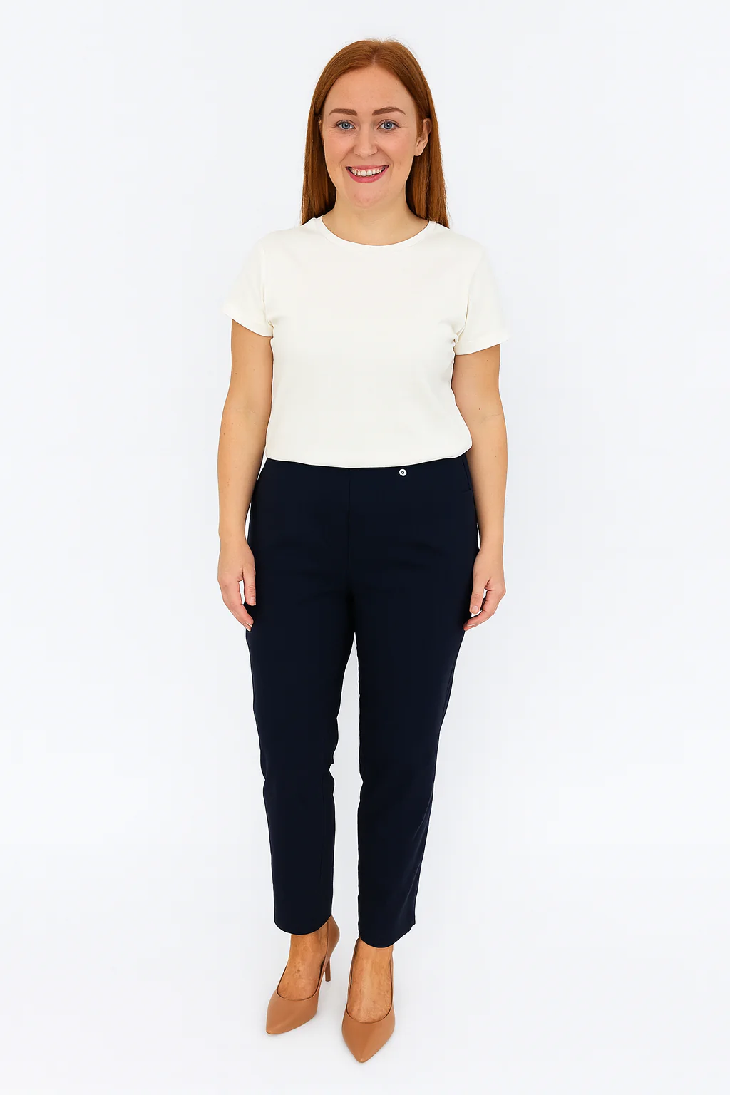 Robell navy Marie trouser