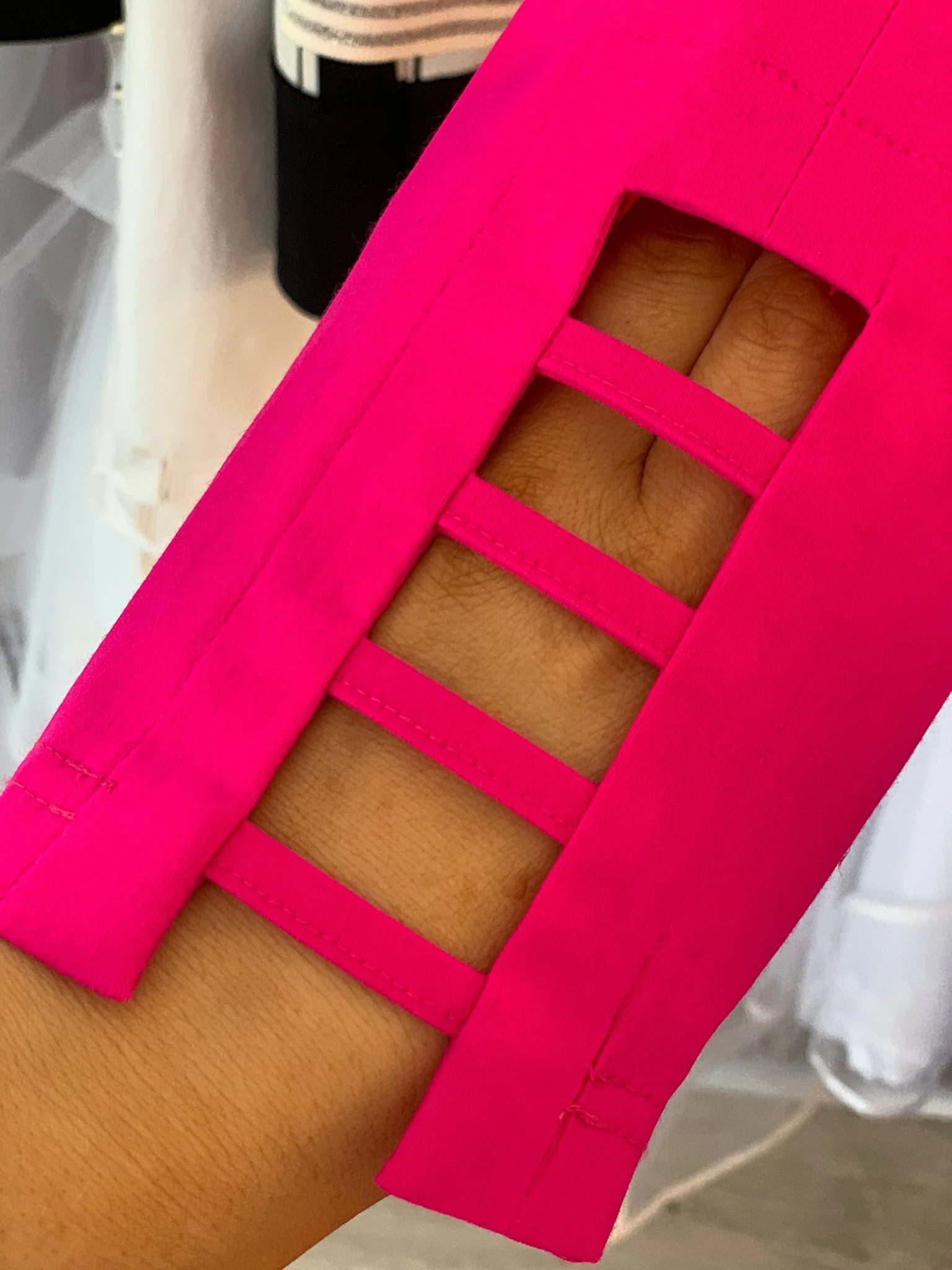 Robell pink lattice trousers - Image 4