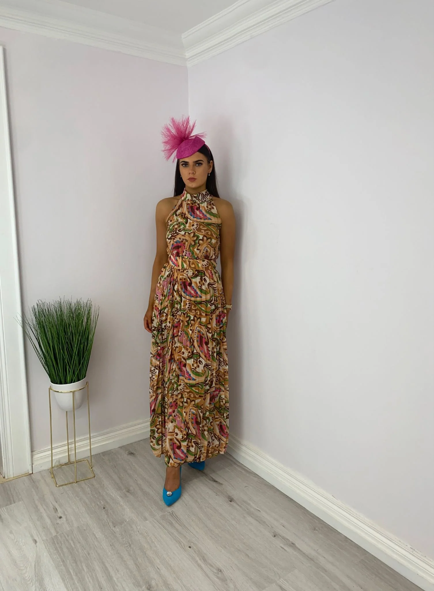 Rose paisley lemon print dress - Image 4