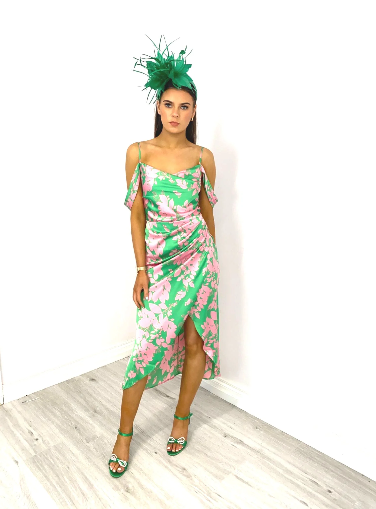 Rose satin dress - Image 3