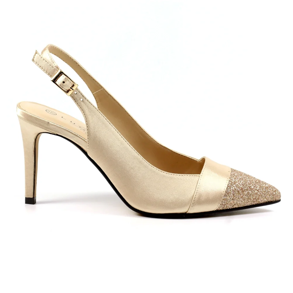 Rowena champagne court slingback - Image 2