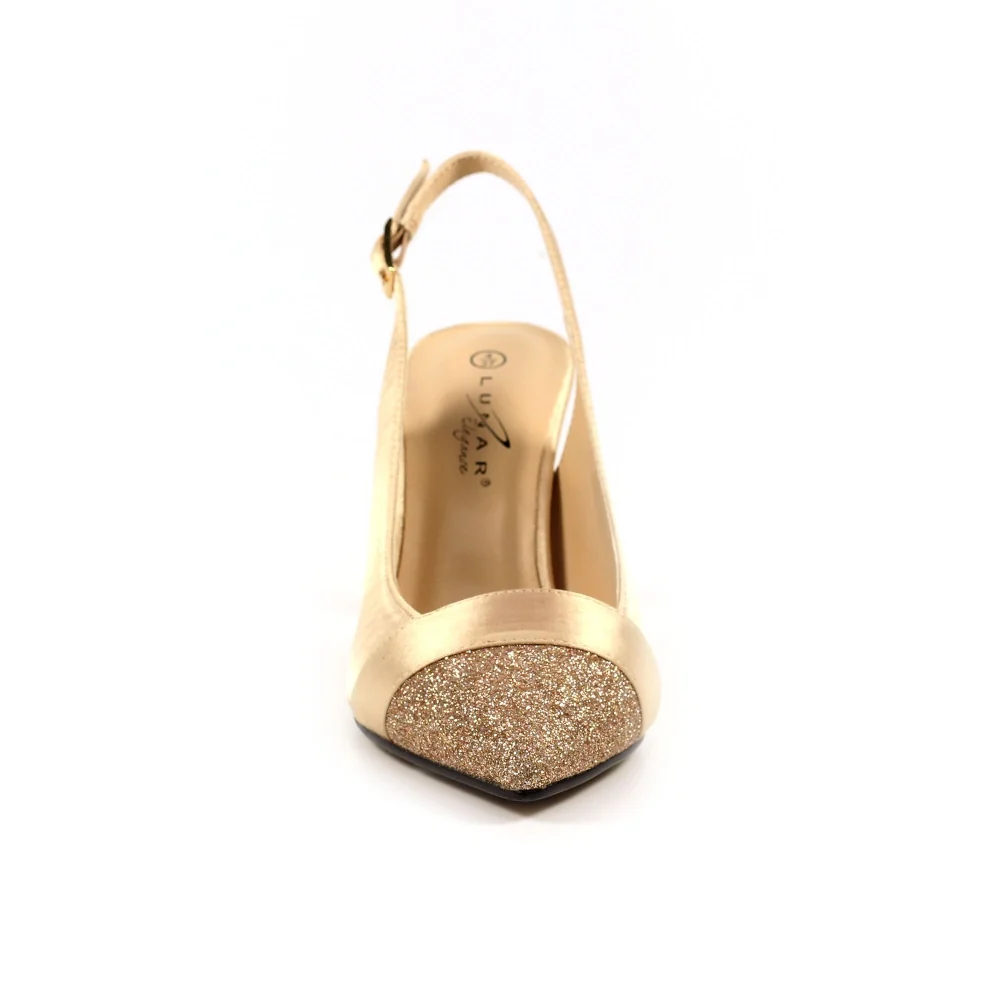 Rowena champagne court slingback - Image 3