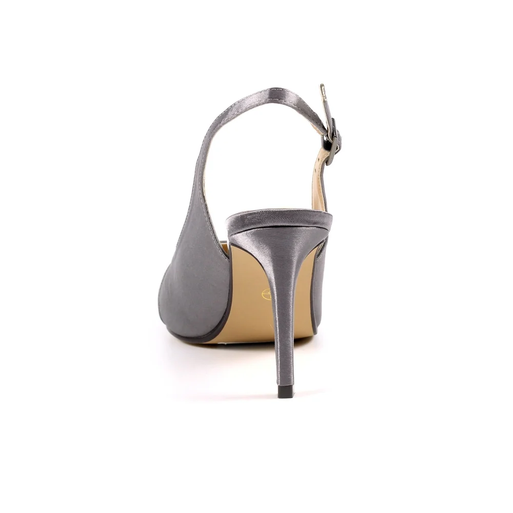 Rowena dark grey slingback Court shoe. - Image 3