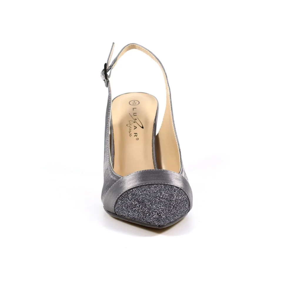 Rowena dark grey slingback Court shoe. - Image 5