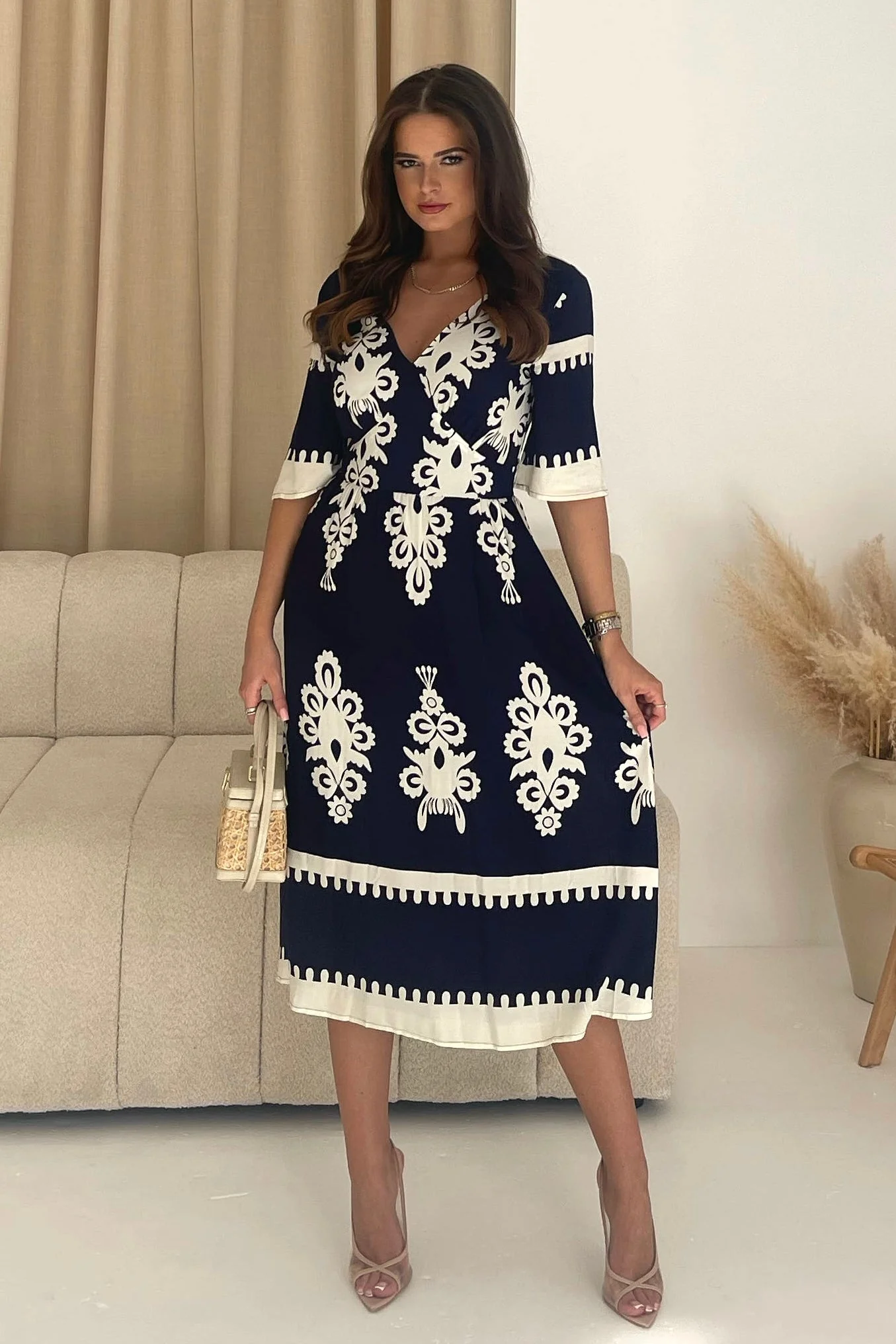Sahara navy /white dress - Image 2