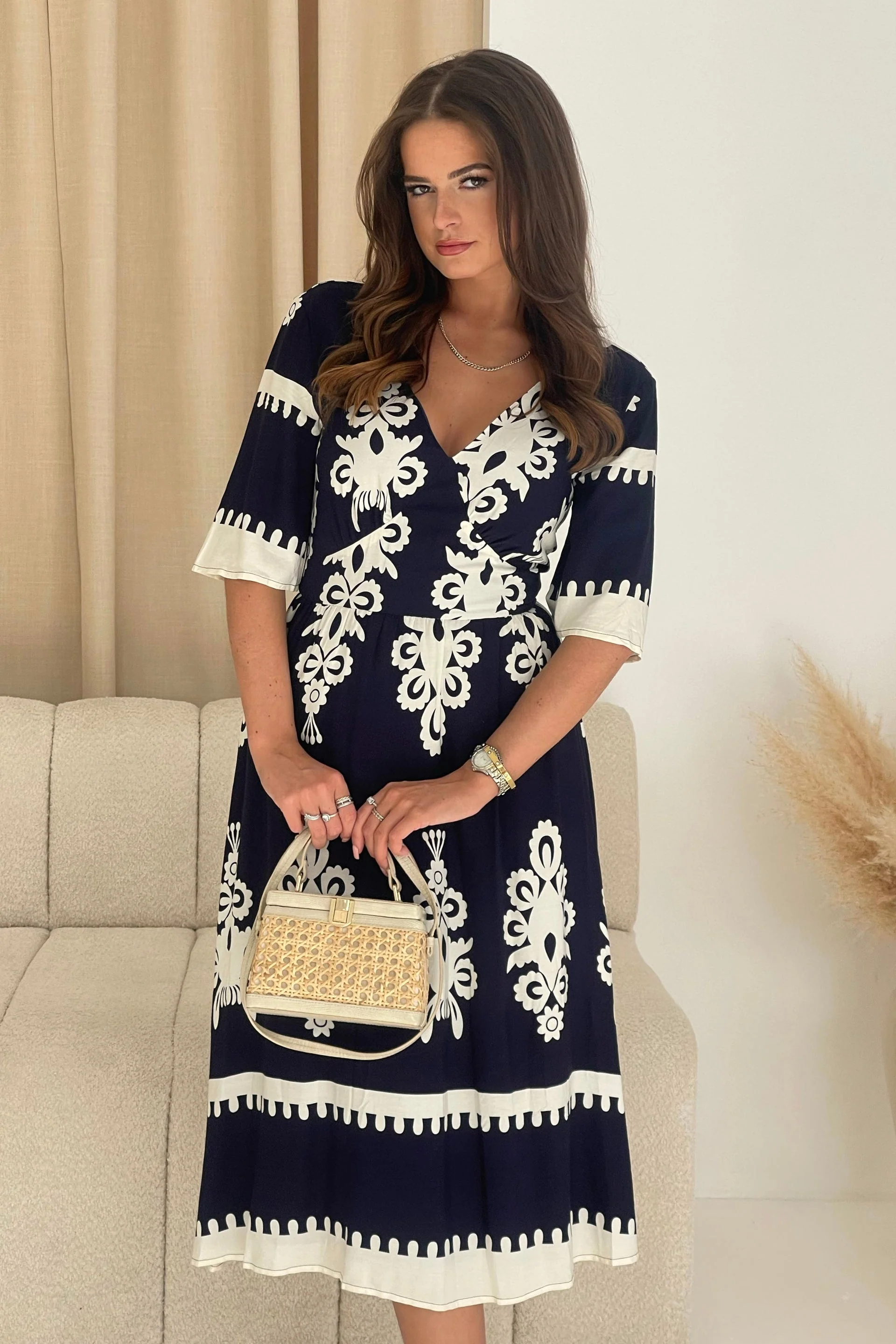 Sahara navy /white dress - Image 3